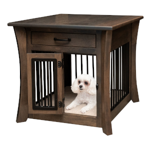 Corsica Dog Crate End Table with Drawer